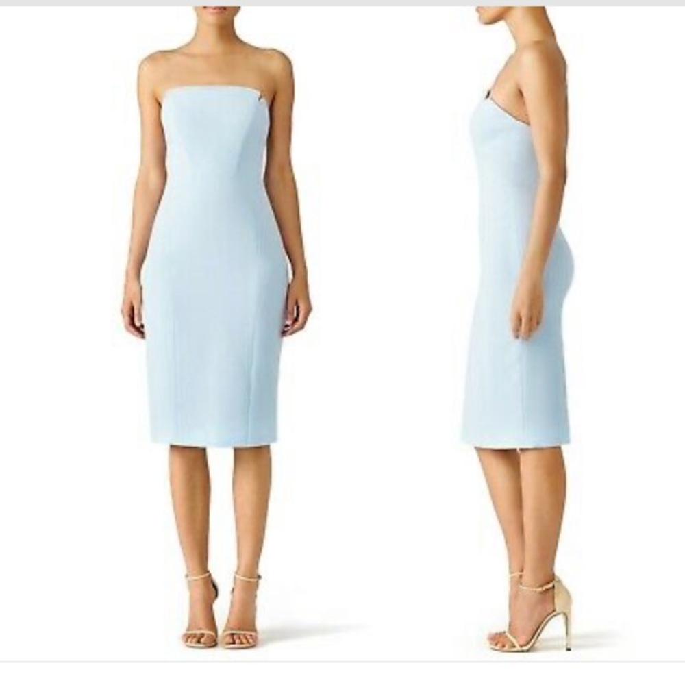 Jill Jill Stuart Harlow Sky Blue Strapless Dress